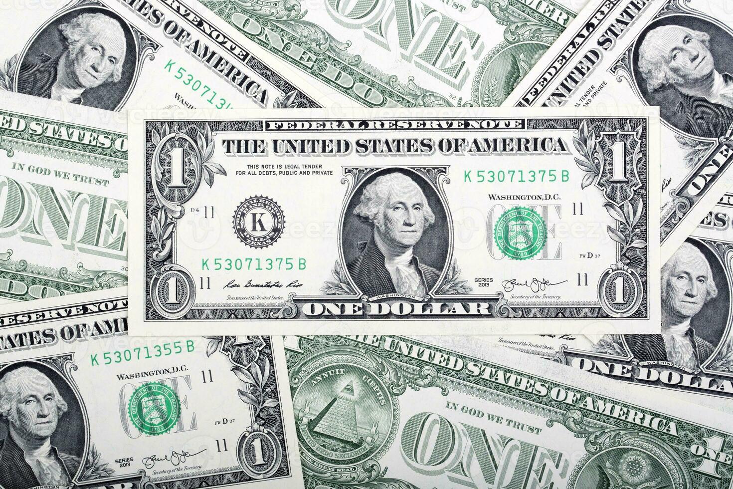 américain un dollar une Contexte photo