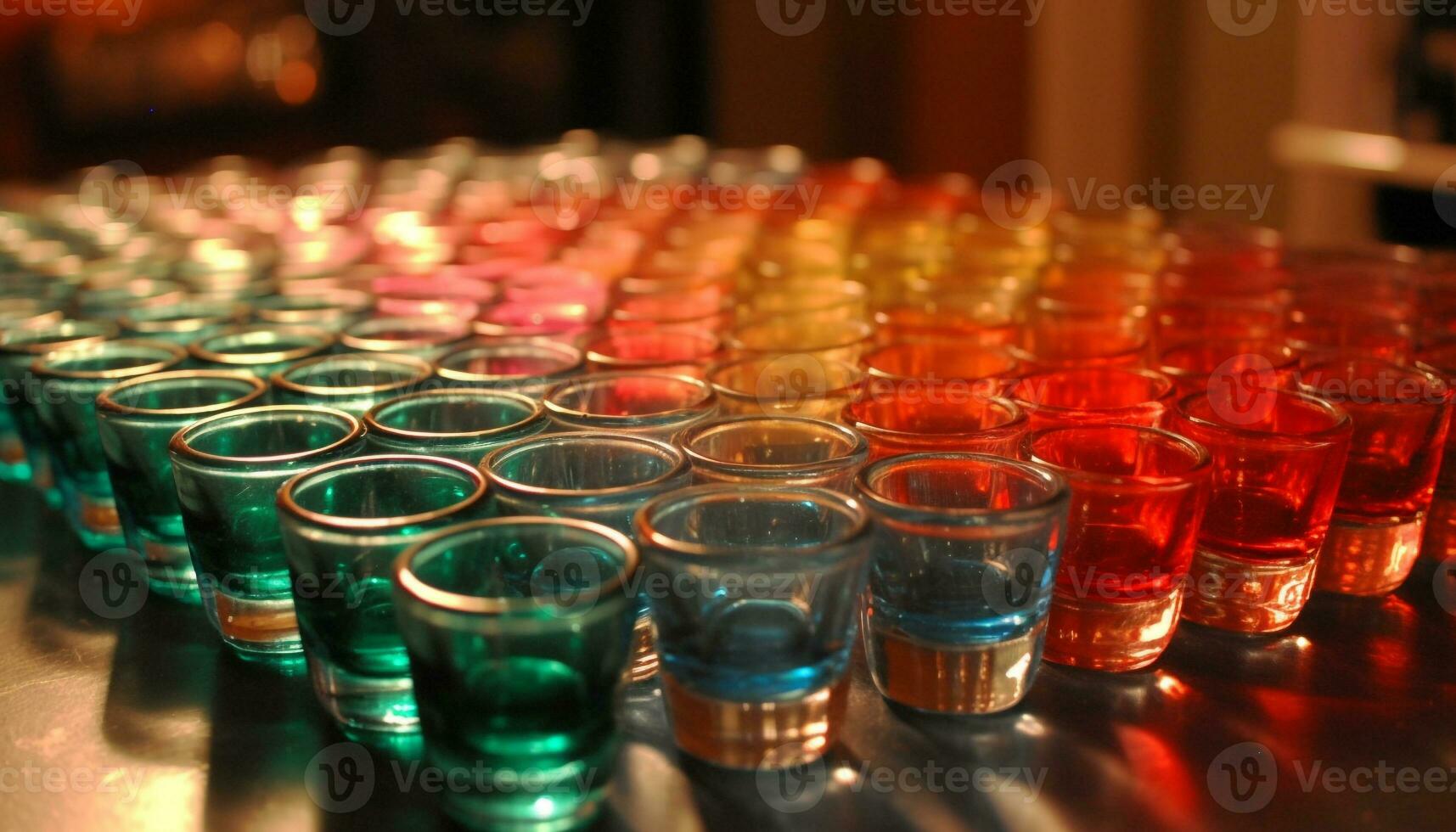 ai généré multi coloré Chocolat cadeau sur table avec bougie généré par ai photo