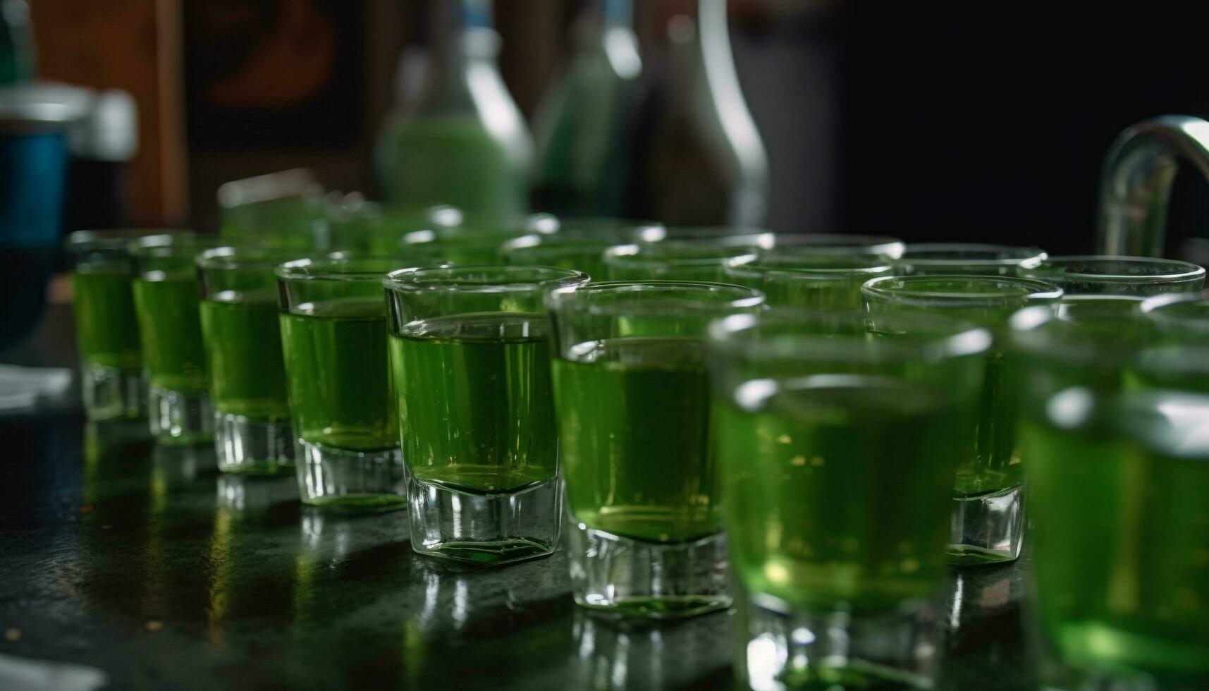 ai généré cocktail verre rempli avec coloré fruité Tequila, rafraîchissant été boisson généré par ai photo