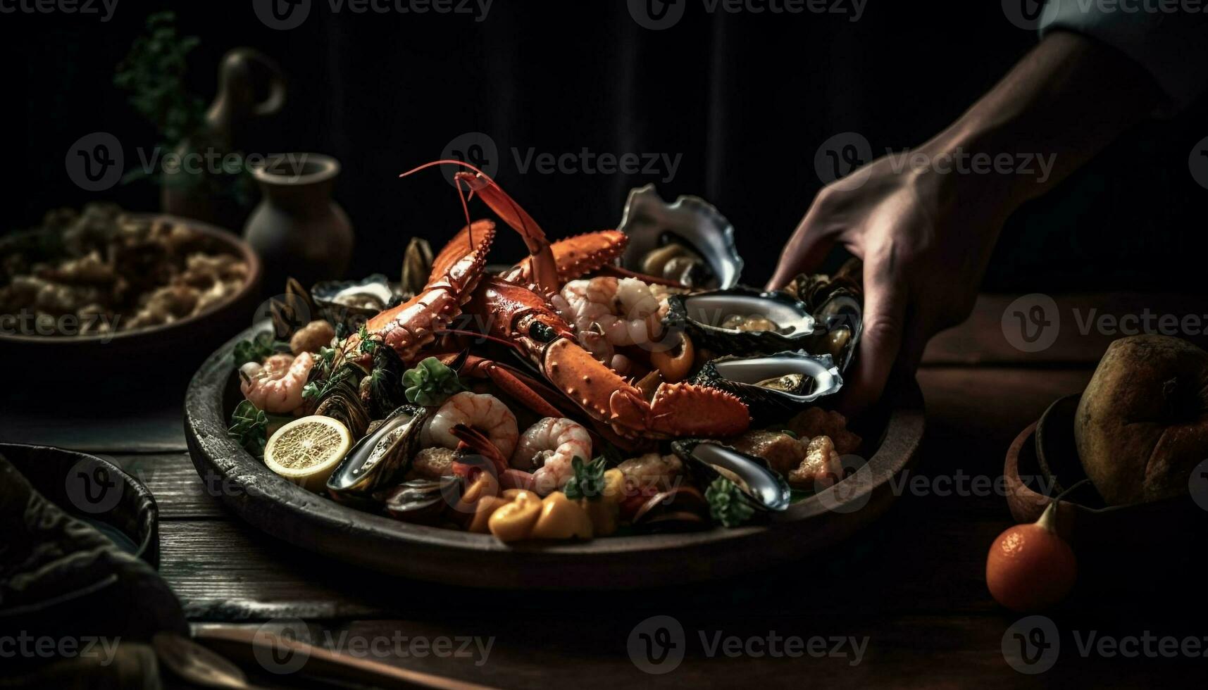 ai généré une gourmet mexicain repas avec grillé Viande, Frais légumes, et sauce généré par ai photo