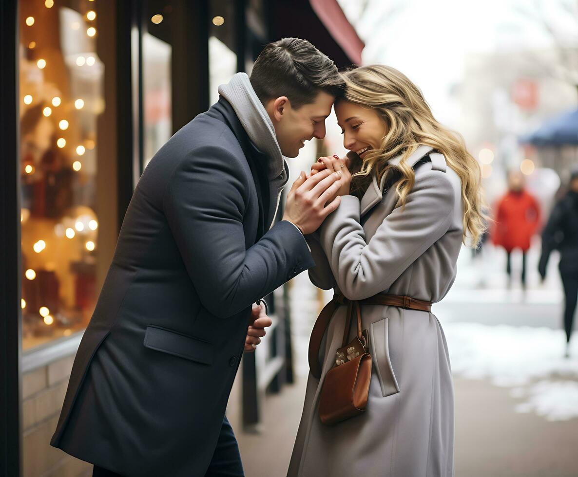 un inoubliable proposition. une la Saint-Valentin journée à se souvenir. ai généré photo