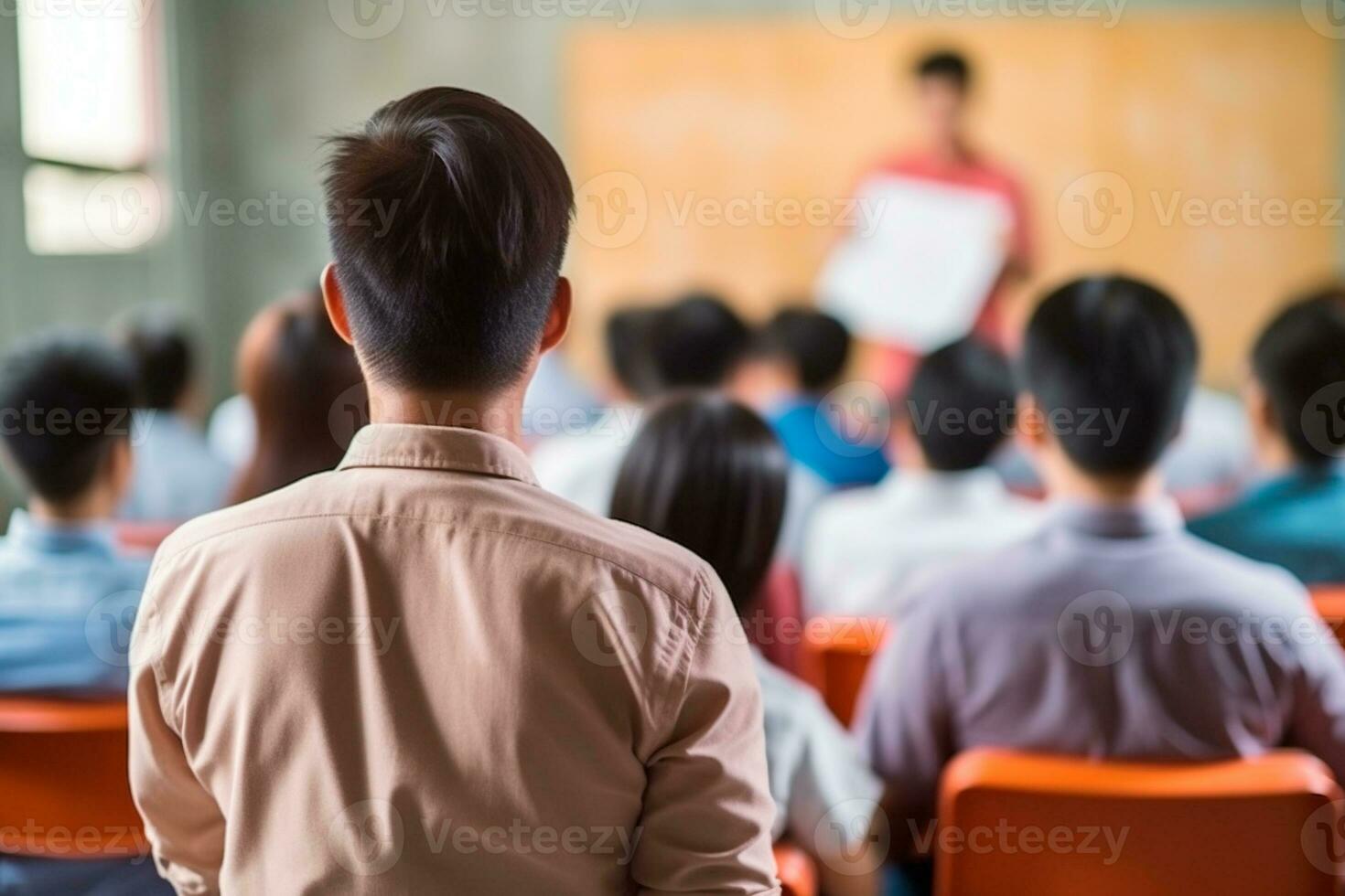 enseignants journée - dans le fête de connaissance, élèves spectacle le respect et admiration pour le dévoué professeur. à le enseignants, notre le respect et admiration sur enseignants journée. ai génératif photo