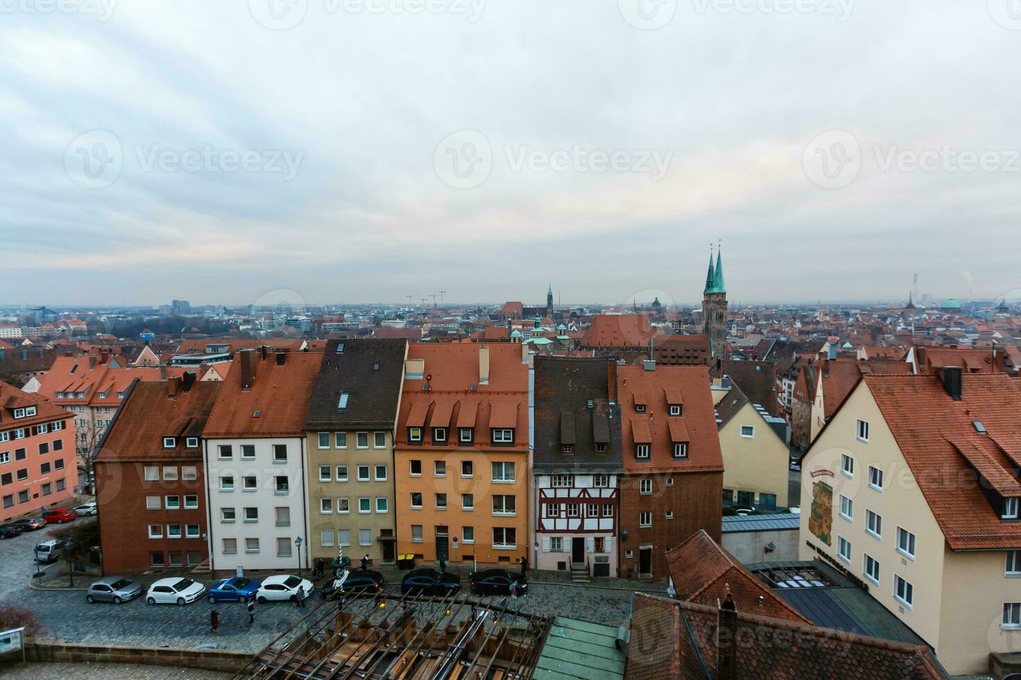 Nuremberg, Allemagne, vieux ville Maisons, paysage urbain photo