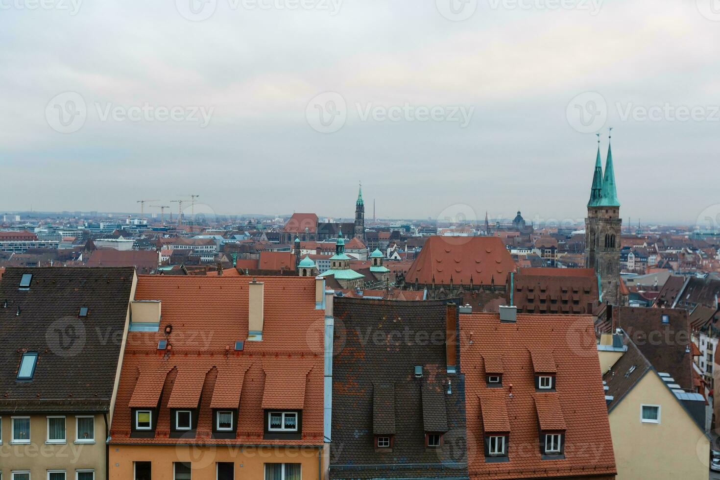 Nuremberg, Allemagne, vieux ville Maisons, paysage urbain photo