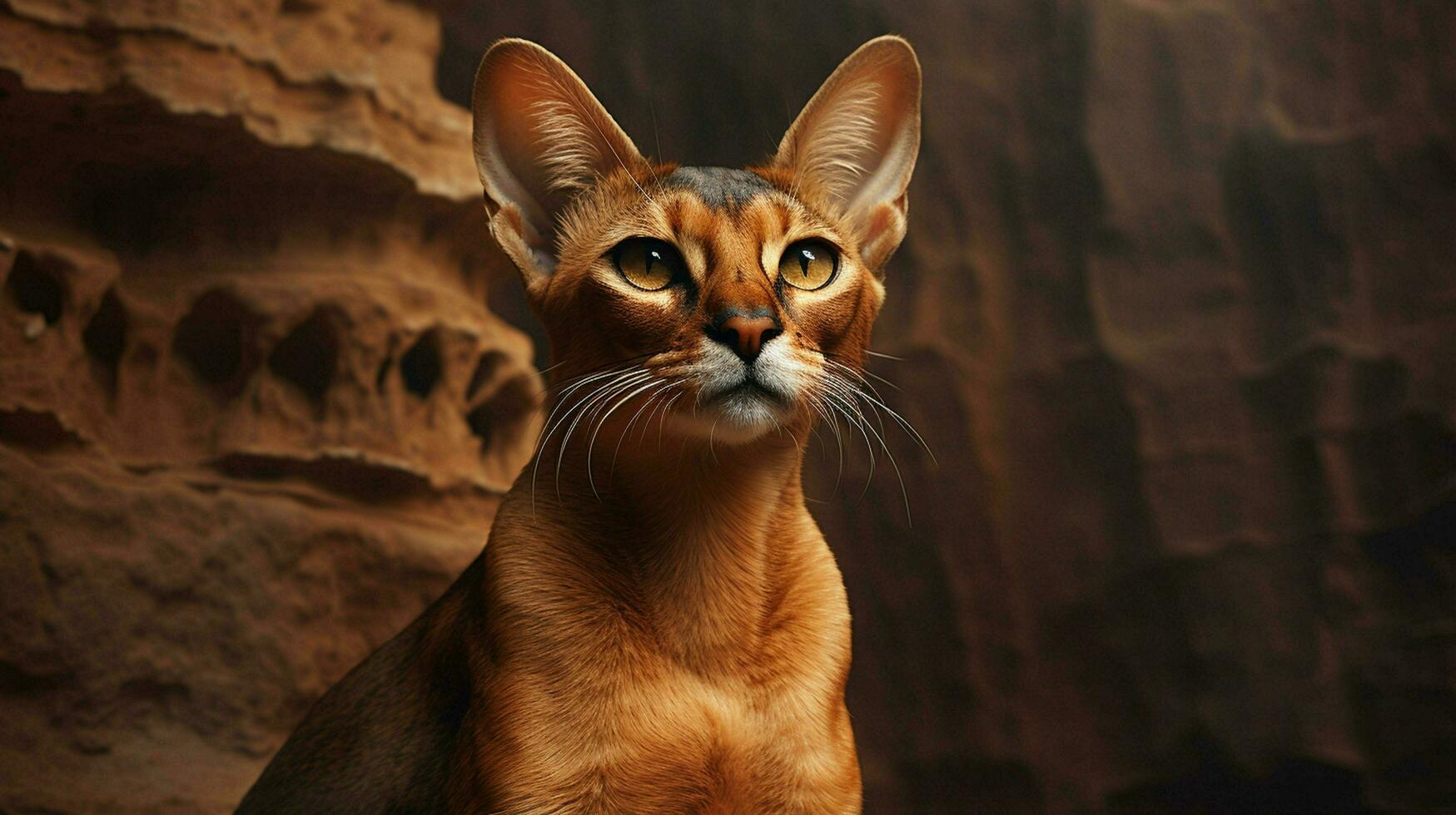 ai généré abyssinien la nature animal fond d'écran Contexte photo