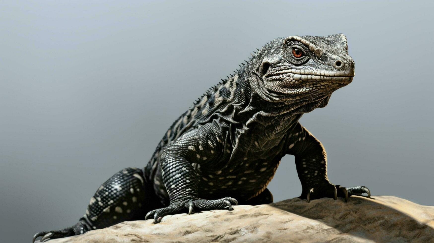 ai généré mignonne ackie moniteur la nature animal fond d'écran Contexte photo