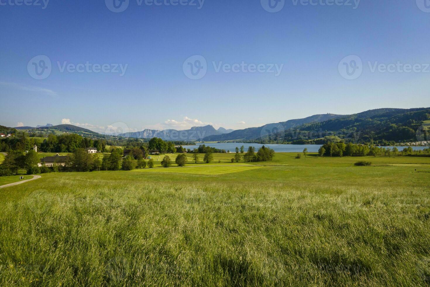 paysages à le magnifique local des loisirs zone à le irrsee dans L'Autriche photo