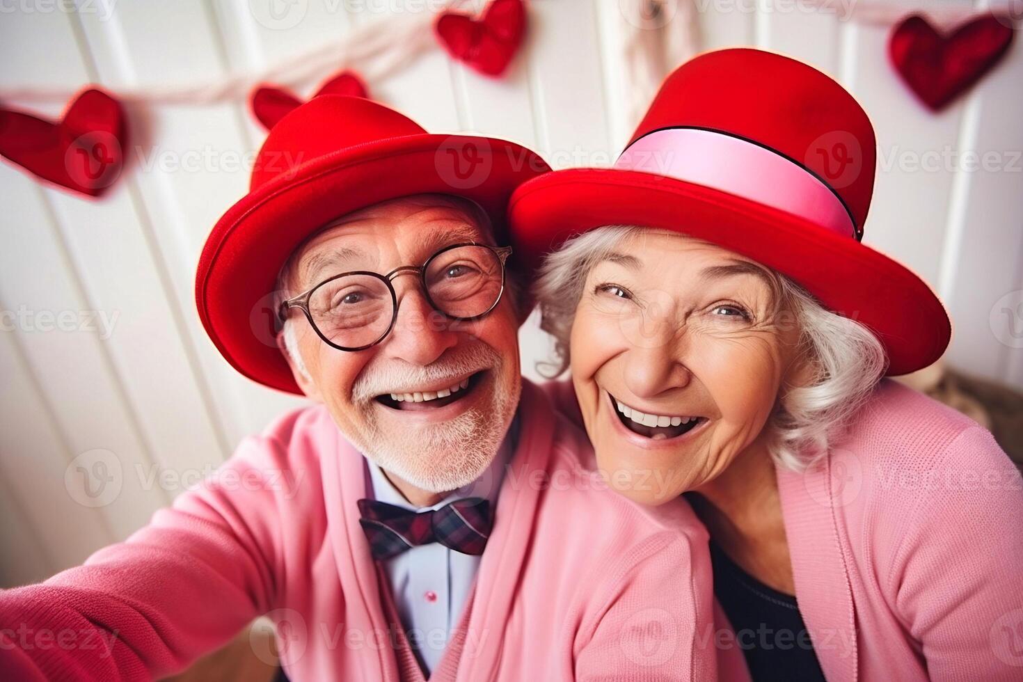 ai généré. valentines acclamation selfie photo