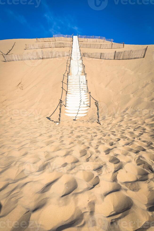 génial dune de pyla, le le plus haut le sable dune dans L'Europe , arcachon baie, France photo