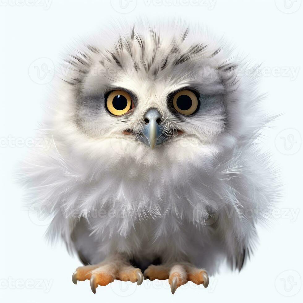 ai généré mignonne bébé hibou photo