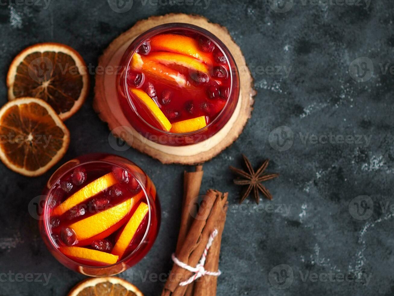 de fête Noël Sangria ou Réchauffé du vin les boissons photo