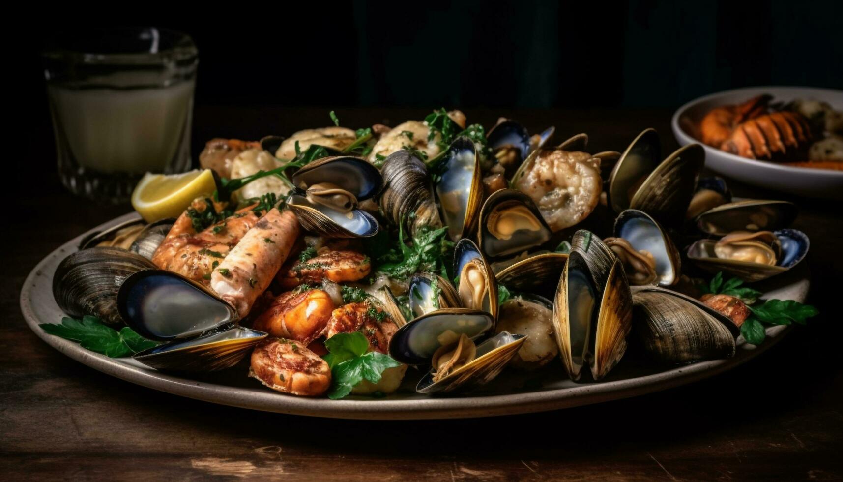 ai généré une gourmet mexicain repas avec grillé Viande, Frais légumes, et sauce généré par ai photo