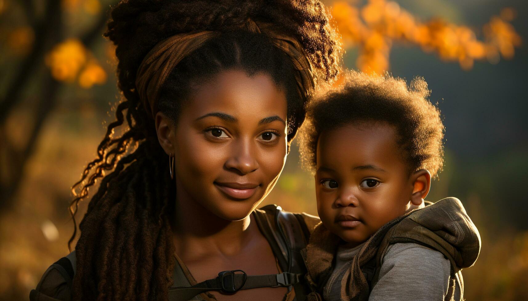 ai généré africain femme souriant, profiter ville vie nocturne, insouciant et sur de soi généré par ai photo