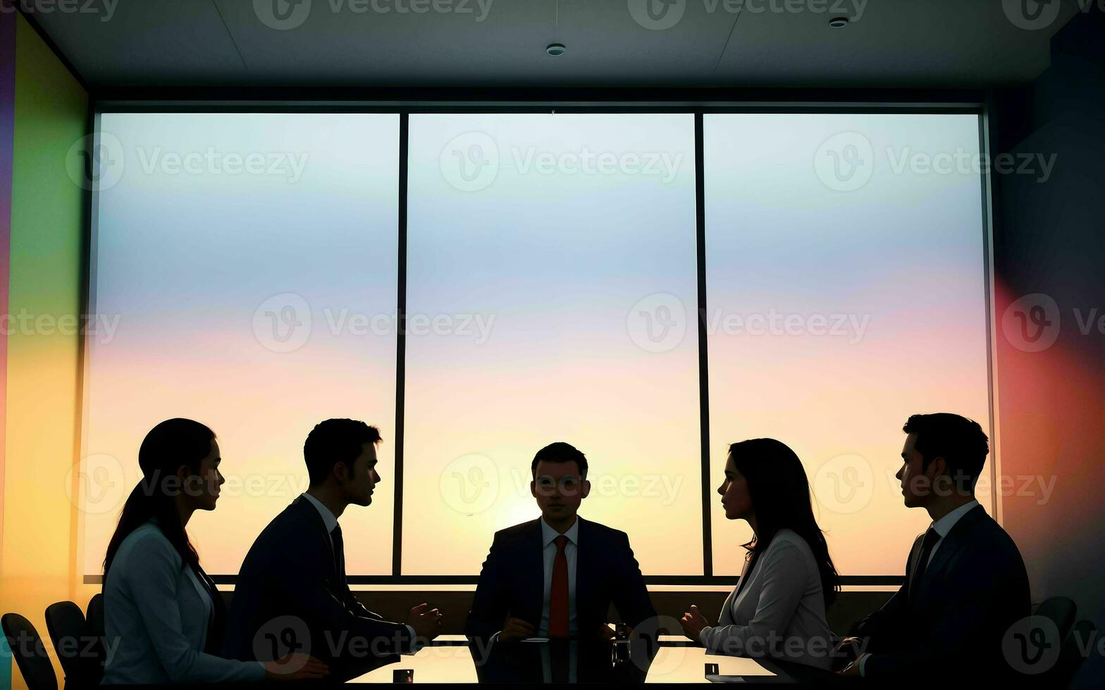 ai généré harmonie dans collaboration dans coloré ambiance ai généré photo