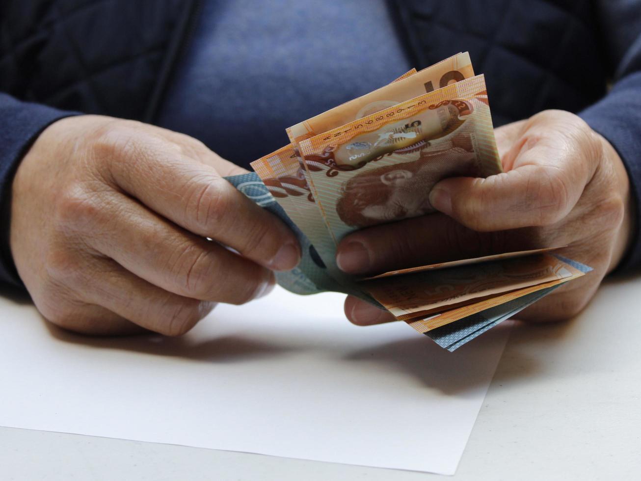 photographie pour des thèmes économiques et financiers avec de l'argent néo-zélandais photo