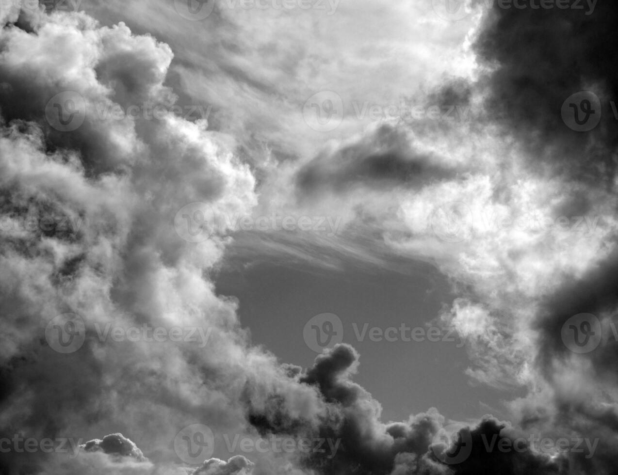 noir et blanc magnifique ciel Contexte photo