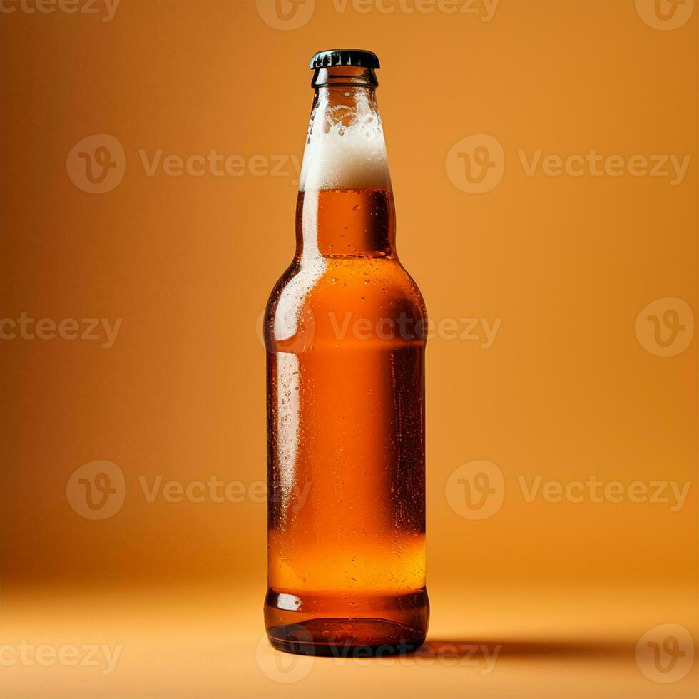 ai généré bouteille de Frais lumière Bière - ai généré image photo