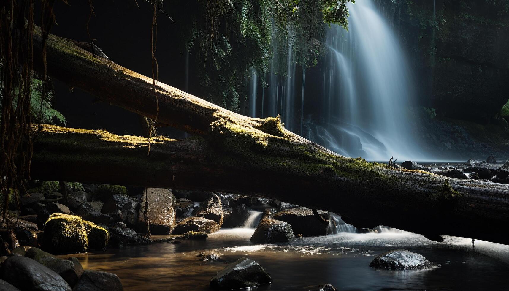 ai généré tranquille le coucher du soleil plus de eau, la nature beauté dans tropical paradis généré par ai photo