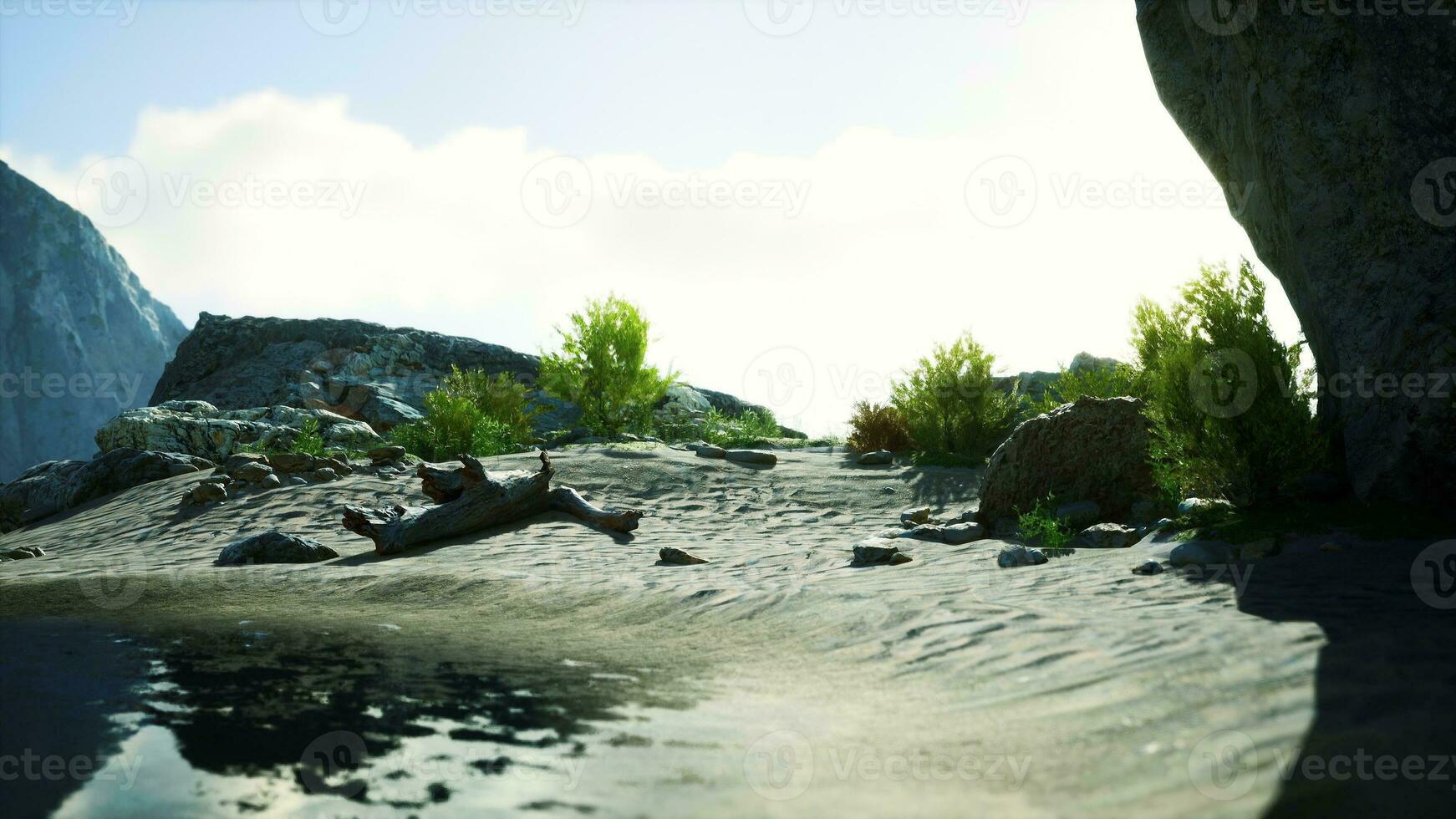 atlantique océan et le granit rochers sur le côte photo