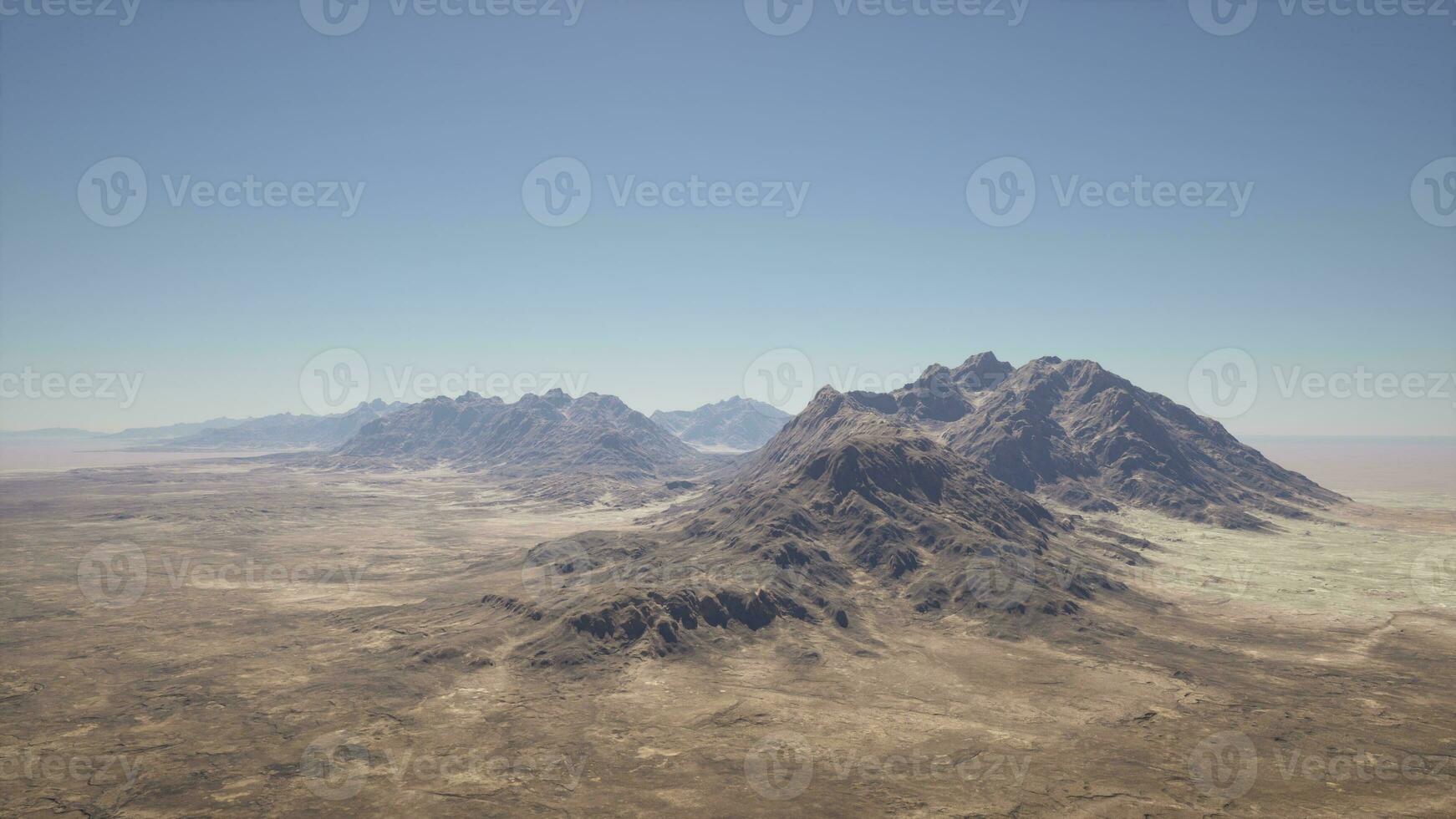 un aérien vue de une Montagne intervalle dans le désert photo