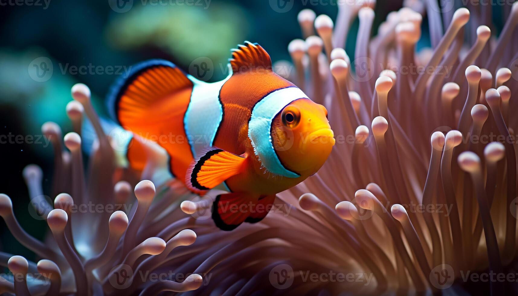 ai généré sous-marin beauté poisson, récif, nature, animal, eau, tropical climat généré par ai photo