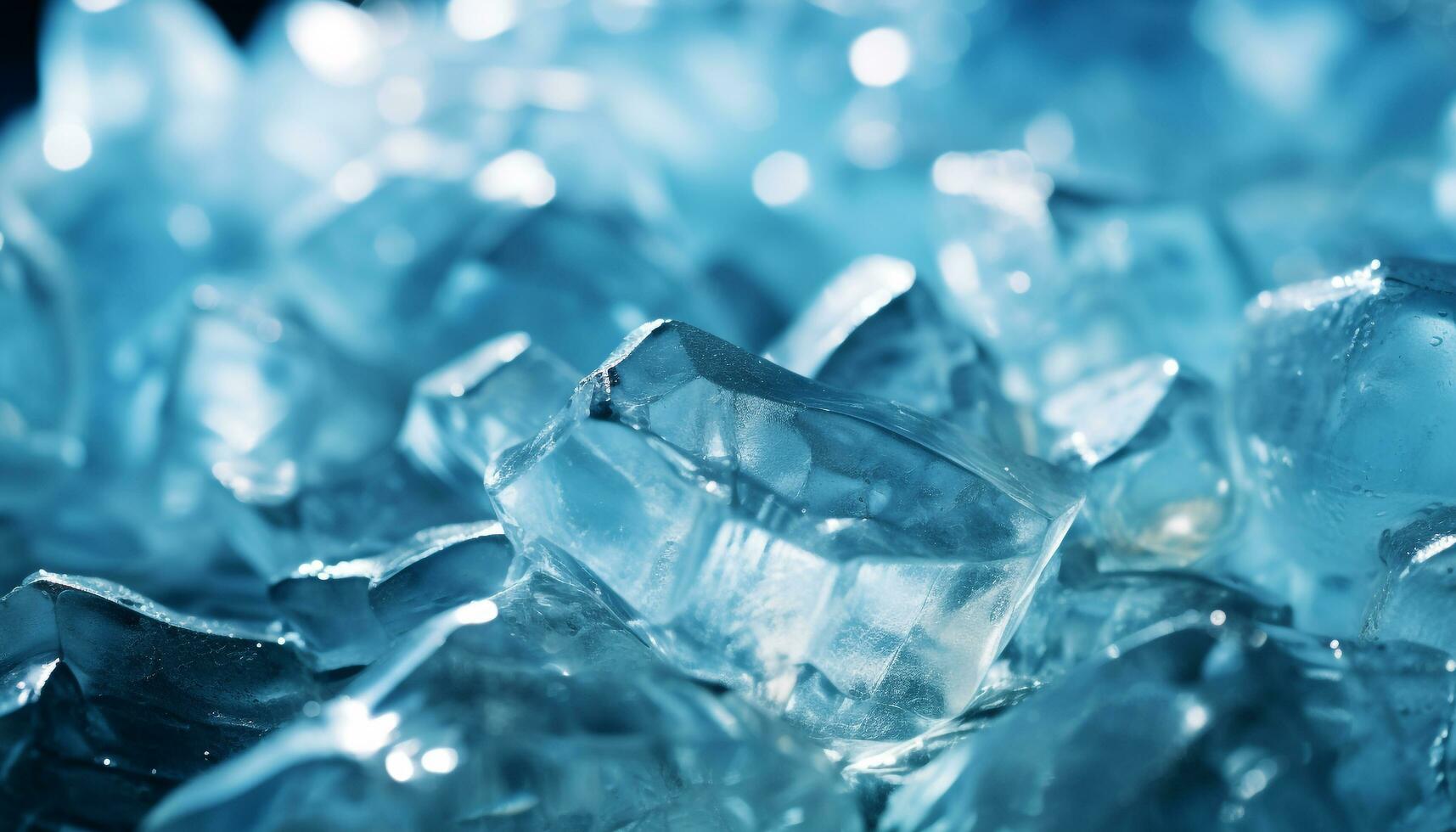ai généré rafraîchissant boisson la glace cube fusion dans verre de du froid l'eau généré par ai photo