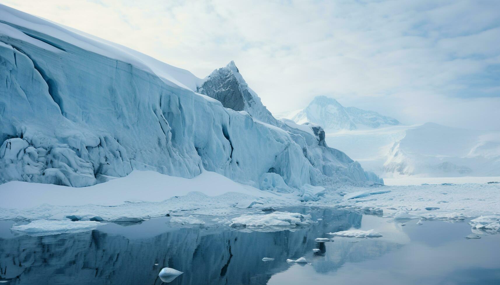 ai généré rafraîchissant boisson la glace cube fusion dans verre de du froid l'eau généré par ai photo