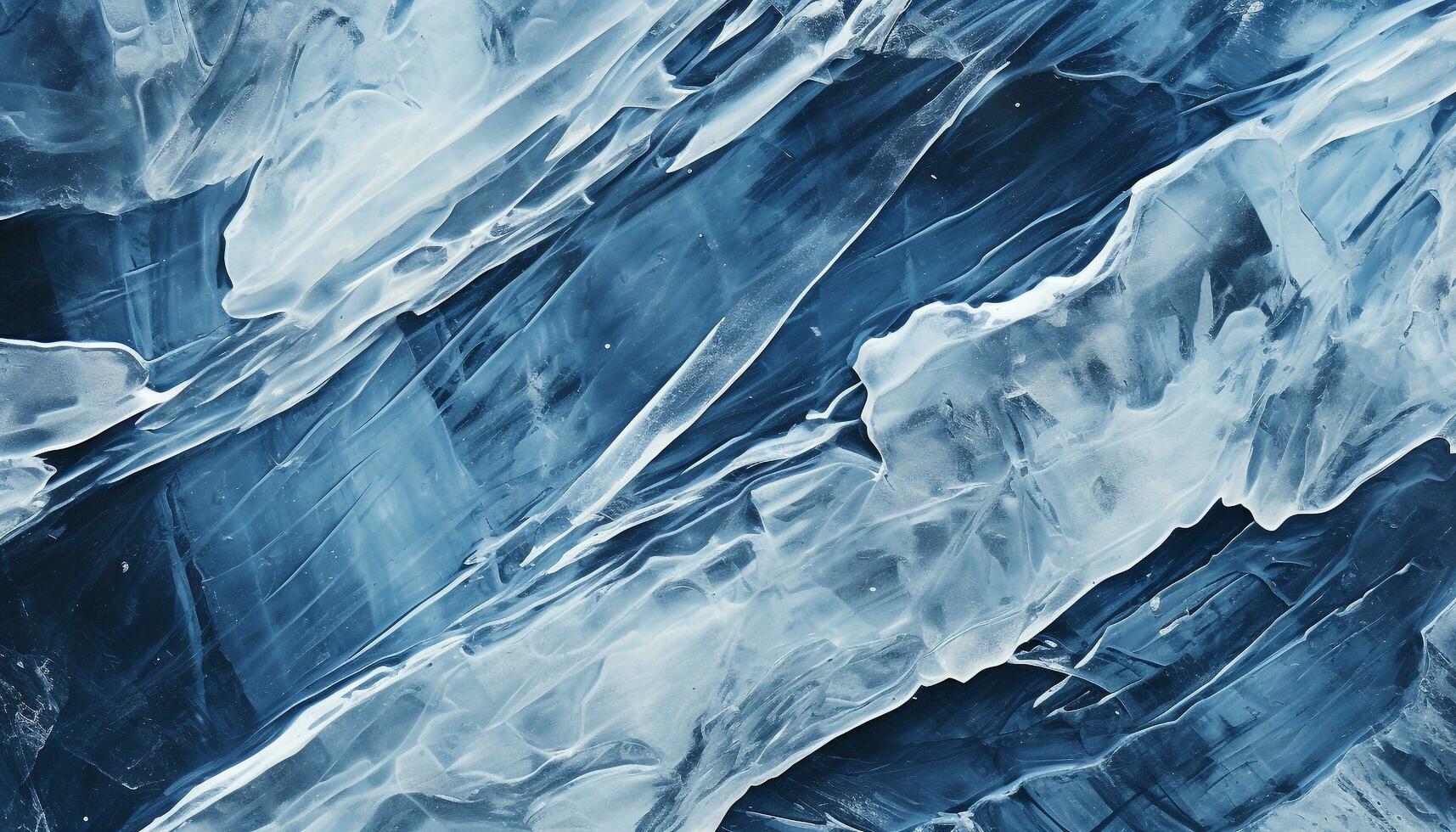 ai généré abstrait bleu la glace cristal reflète la nature congelé fraîcheur généré par ai photo