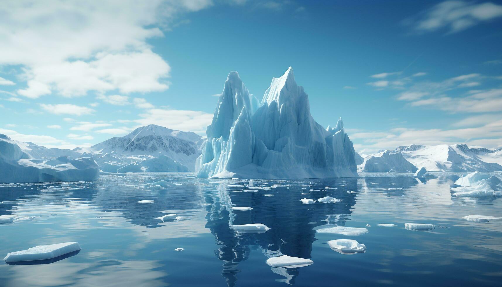 ai généré abstrait bleu la glace cristal reflète la nature congelé fraîcheur généré par ai photo