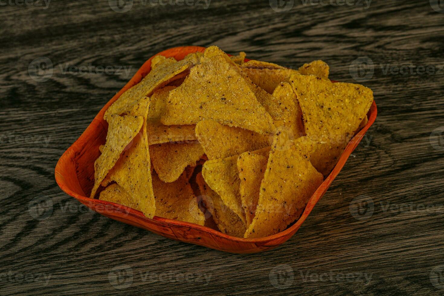 triangle mexicain de nachos de maïs croquants photo