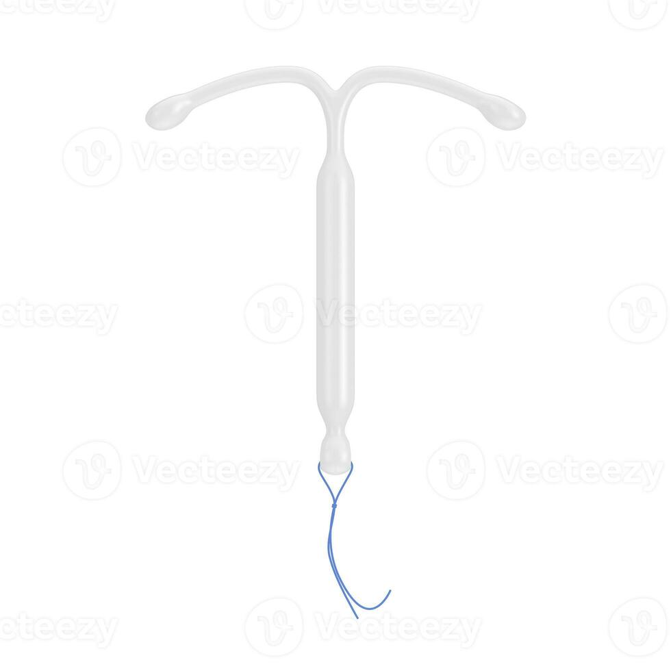 naissance contrôle concept. t forme iud hormonale intra-utérin appareil. 3d le rendu photo