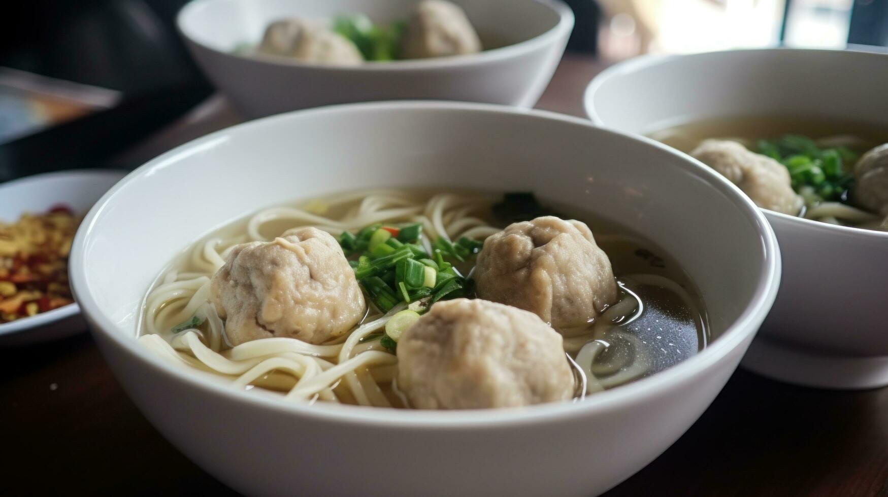 ai généré savoureux Tofu soba nouilles de Asie photo