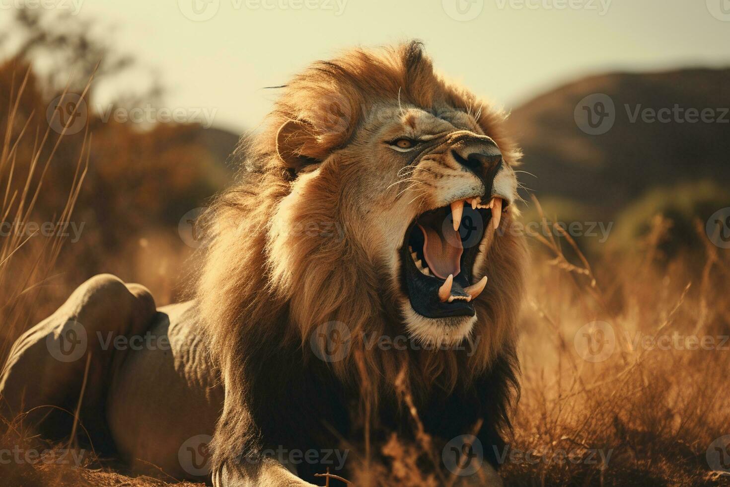 Lion dans le région sauvage photo