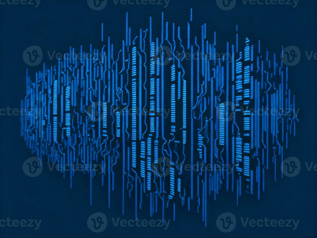 ai généré numérique cyberespace avec particules et numérique Les données réseau Connexions. haute la vitesse lien et Les données une analyse La technologie numérique abstrait Contexte concept. 3d le rendu photo