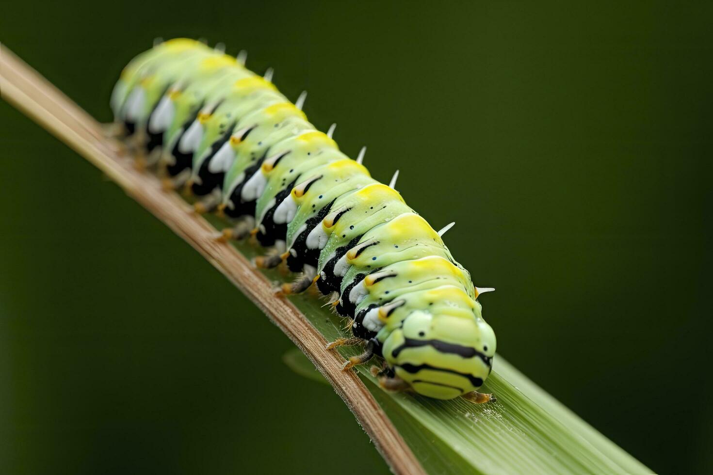 ai généré chenille queue d'aronde papillon. généré ai. photo