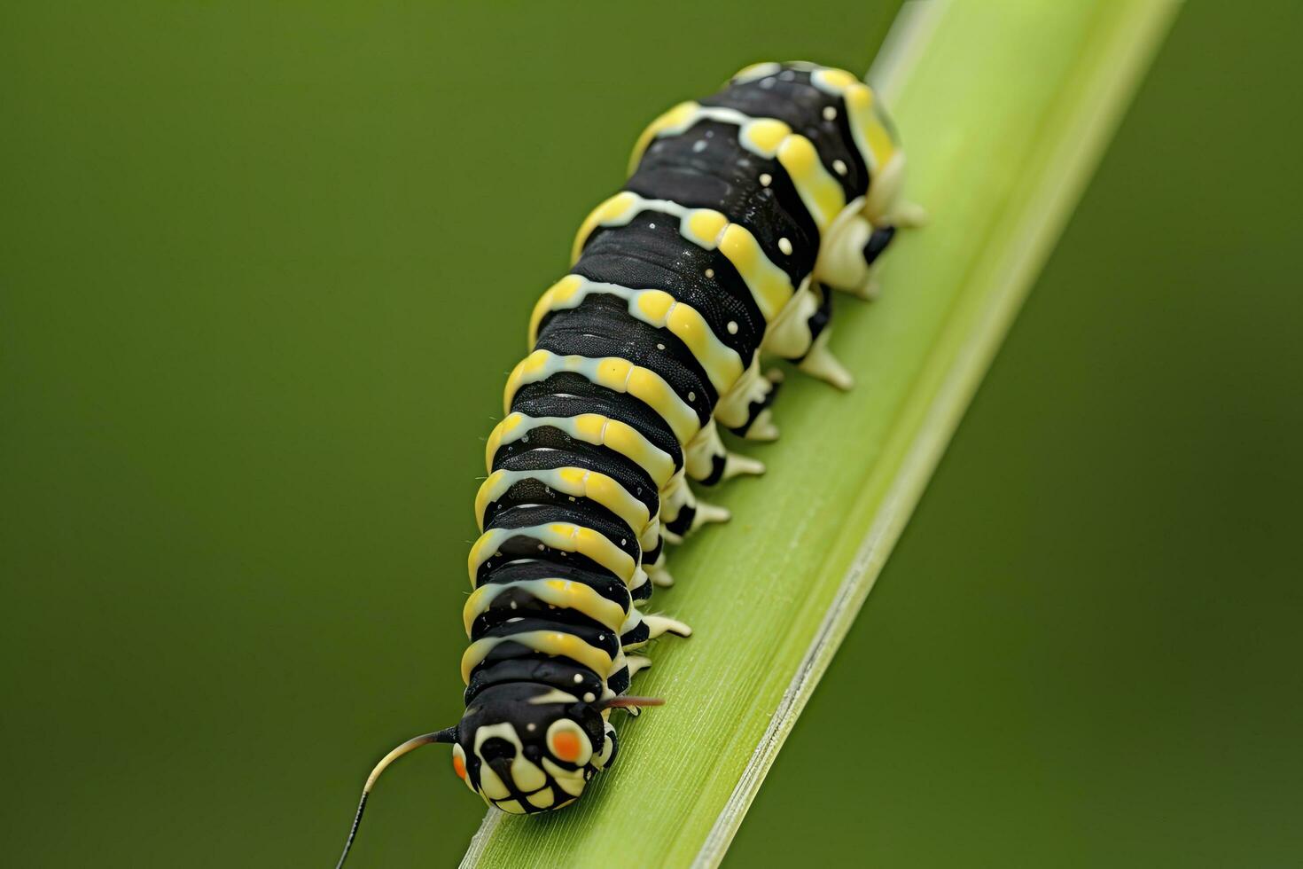 ai généré chenille queue d'aronde papillon. généré ai. photo