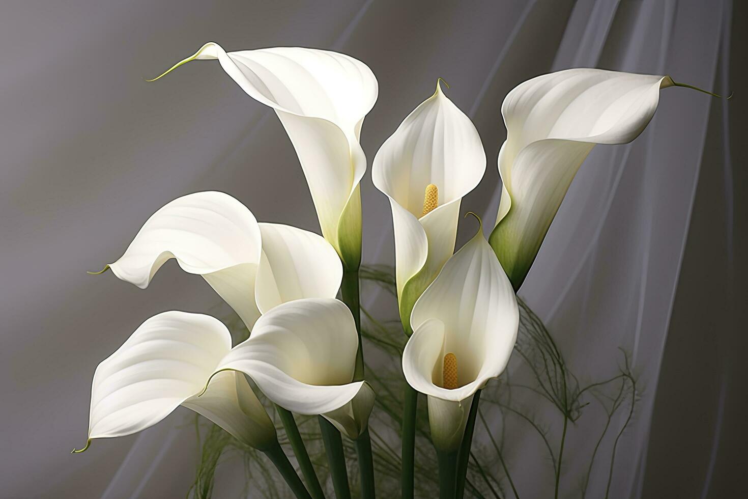 ai généré blanc mariage la nature lis beauté fleur plante fleur flore calla. ai généré photo