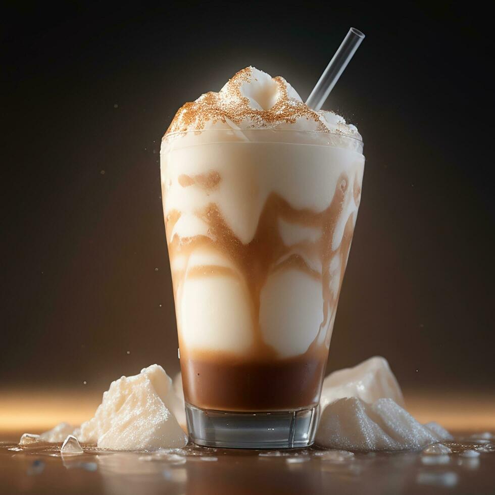 ai généré une tasse de la glace cappuccino photo