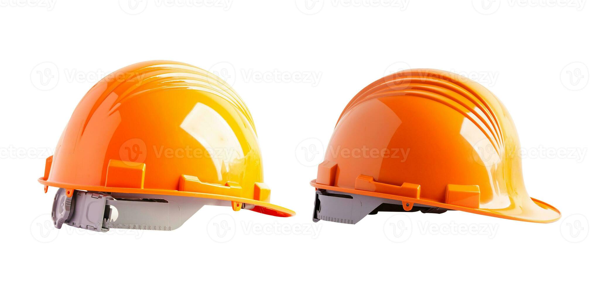 casque isolé sur blanc arrière-plan, protéger à sécurité pour ingénieur dans construction placer. photo