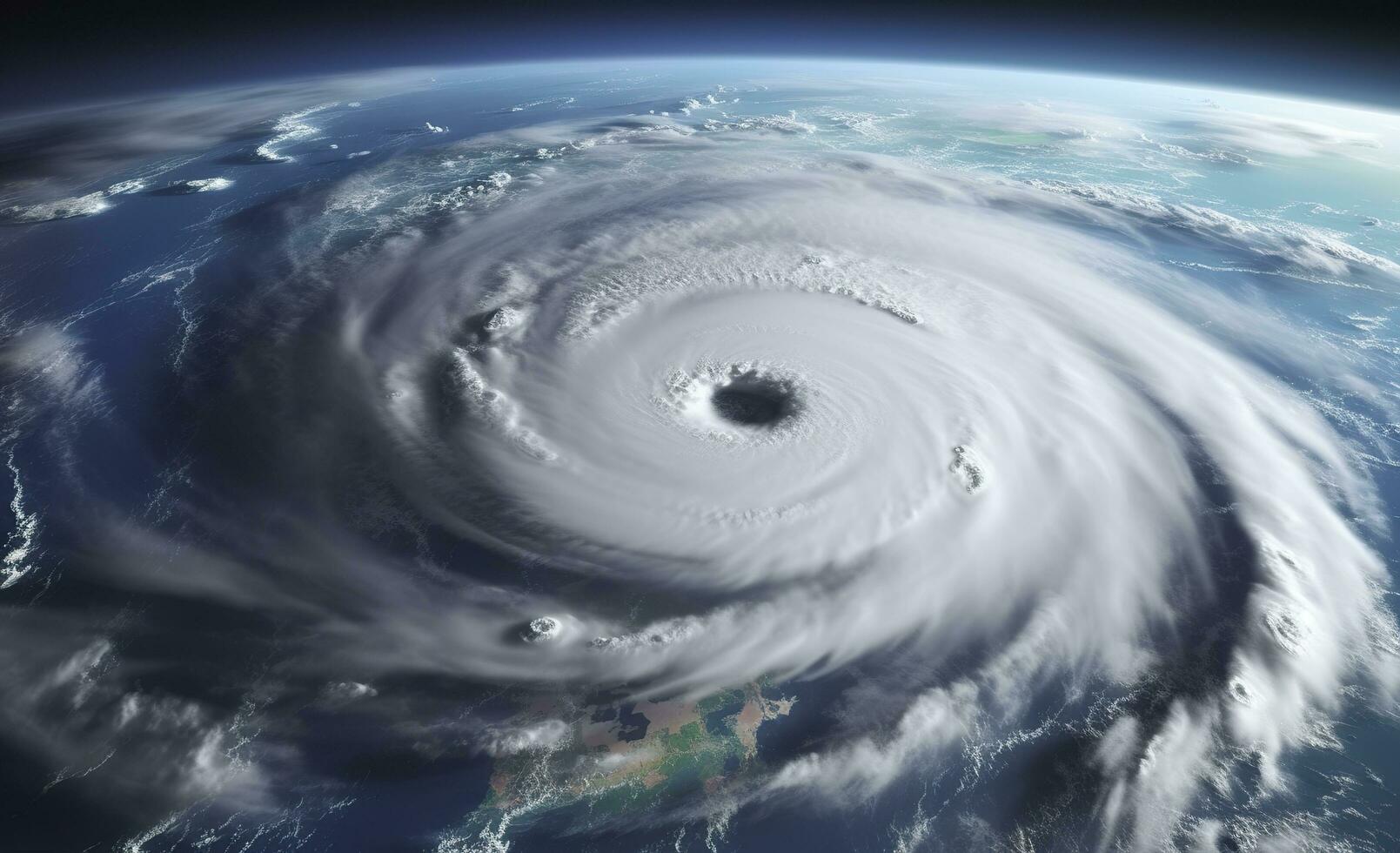 ai généré super typhon, tropical tempête, cyclone, tornade, plus de océan. temps Contexte. génératif ai photo