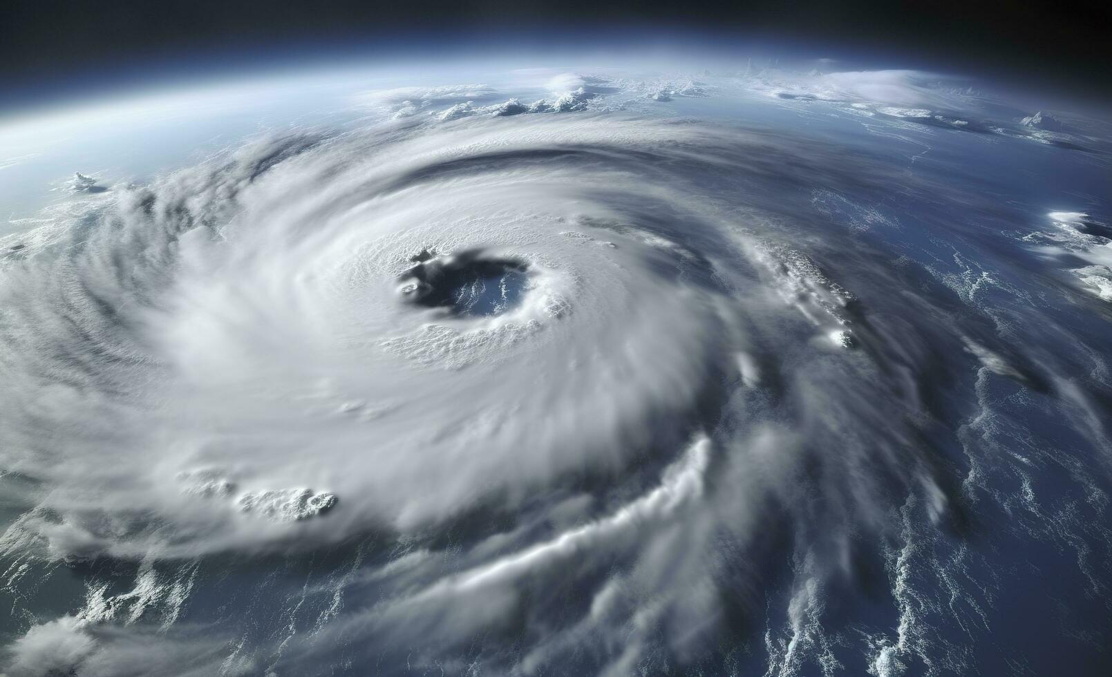 ai généré super typhon, tropical tempête, cyclone, tornade, plus de océan. temps Contexte. génératif ai photo