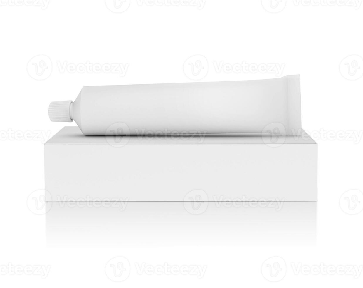 tube de médicament et emballage isolé sur fond blanc photo