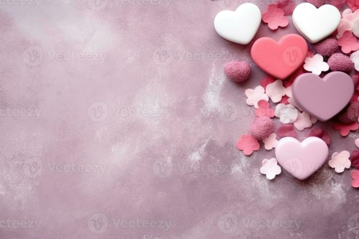 ai généré assorti Valentin cœurs pour romantique fête photo