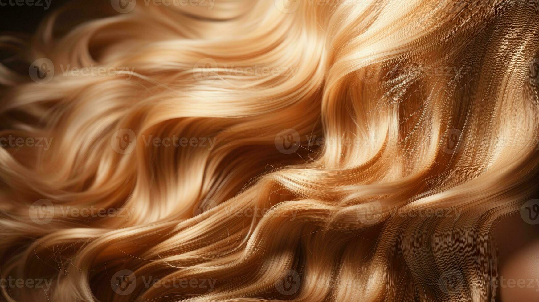 ai généré magnifique longue cheveux. beauté femme avec luxueux tout droit blond cheveux photo