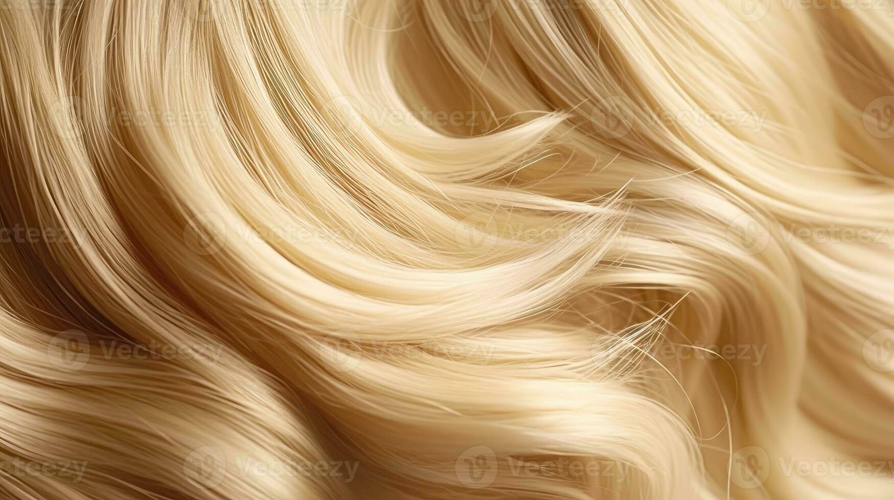 ai généré magnifique longue cheveux. beauté femme avec luxueux tout droit blond cheveux photo