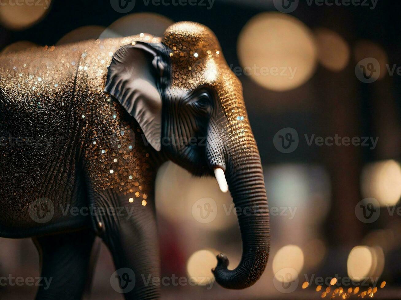 ai généré magnifique décoratif l'éléphant statue. ai génératif photo