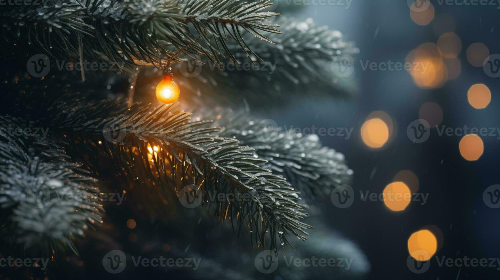 ai généré Noël arbre branches vert des arbres Naturel Couleur Contexte photo