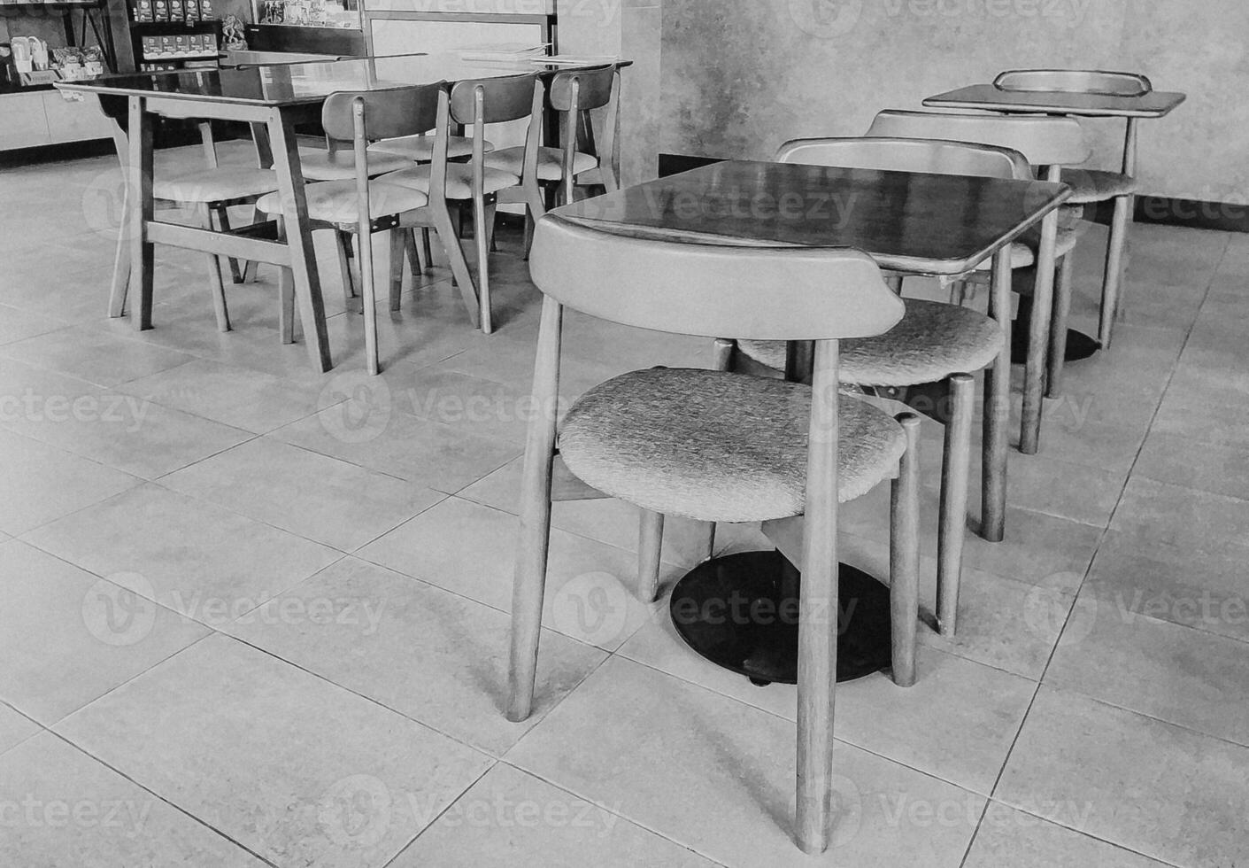 noir et blanc Contexte dans une café magasin photo