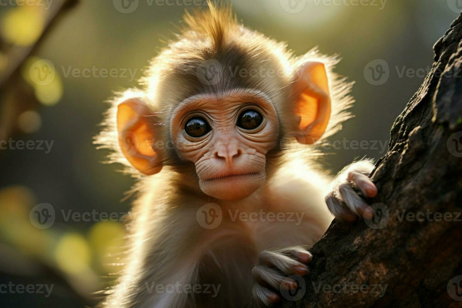 ai généré mignonne peu bébé chèvre dans le champ ai généré photo