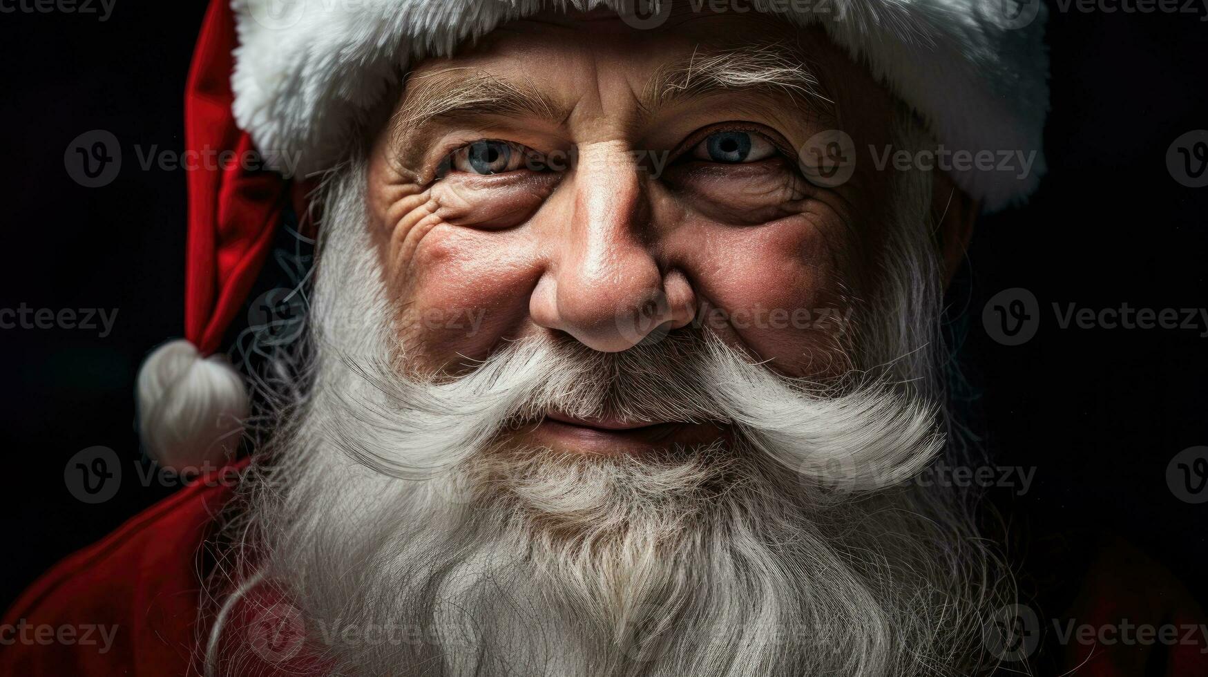 ai généré studio portrait de Père Noël claus photo